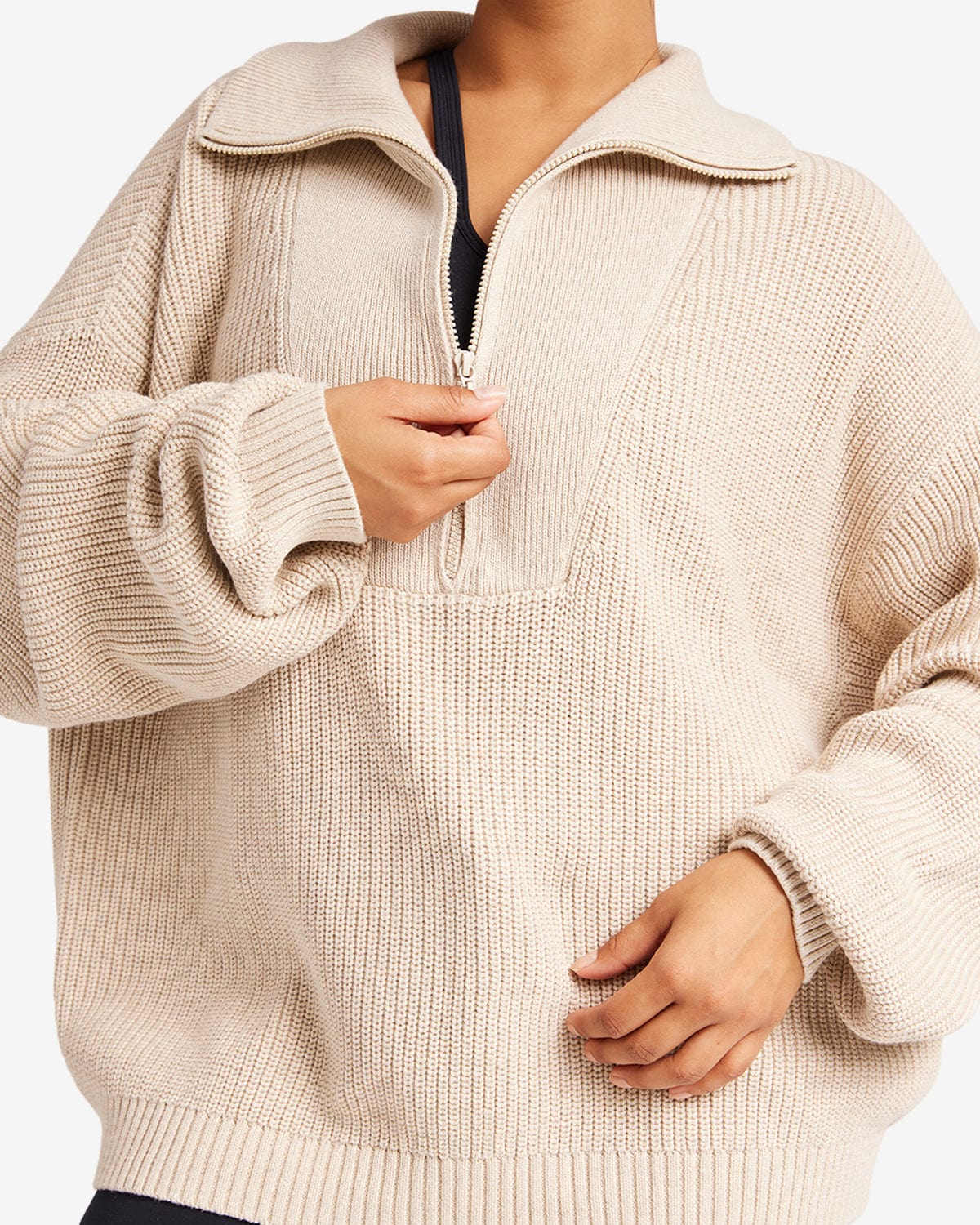 IM Oversized Knit Sweater | Oat Marl