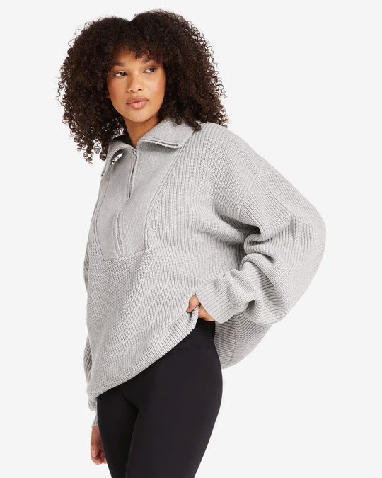 IM Oversized Knit Sweater | Grey Marl