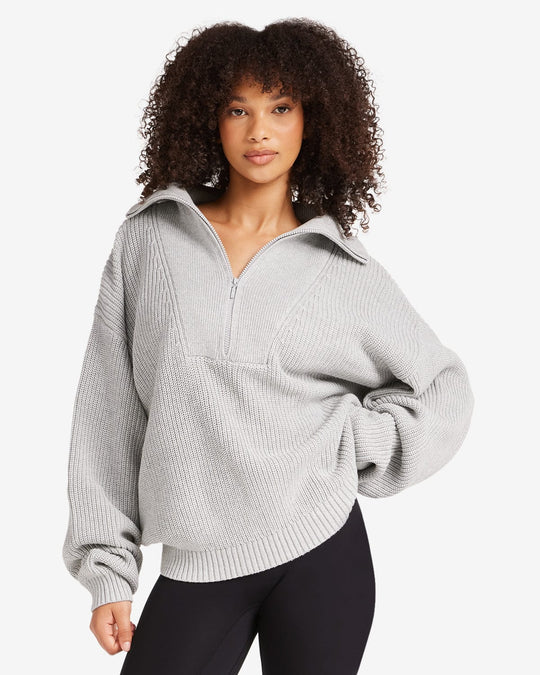 IM Oversized Knit Sweater | Grey Marl