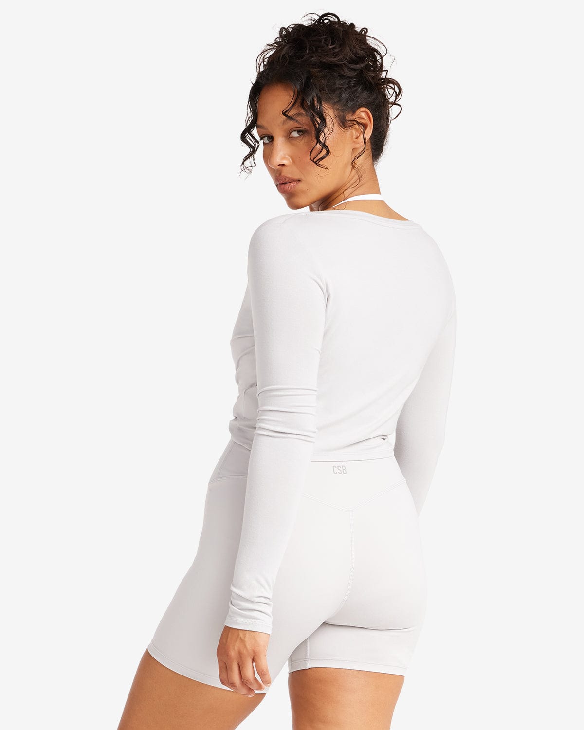 IM Ballet Wrap Top | Light Grey