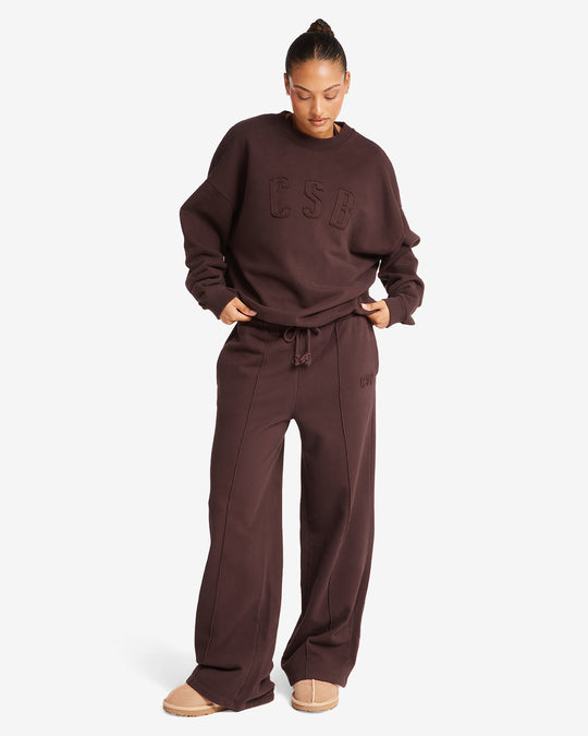 CSB Wide Leg Sweatpant | Espresso