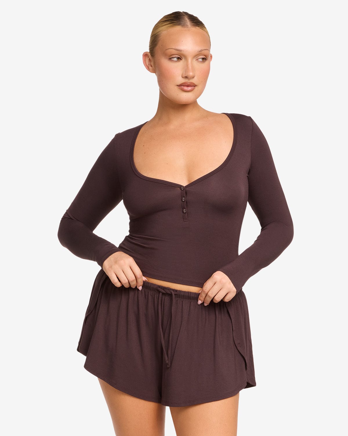 Sleep Long Sleeve Top | Espresso