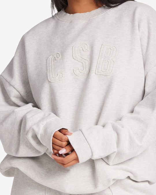 CSB Crewneck Jumper | Snow Marl