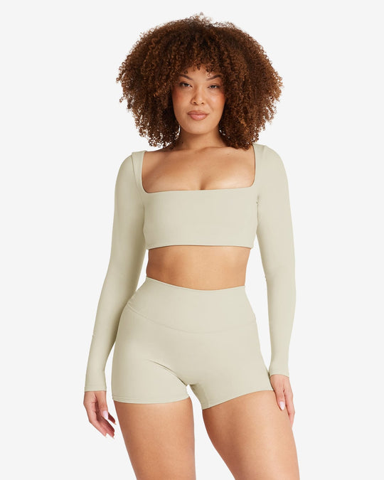 Freedom Scoop Long Sleeve Crop | Chai