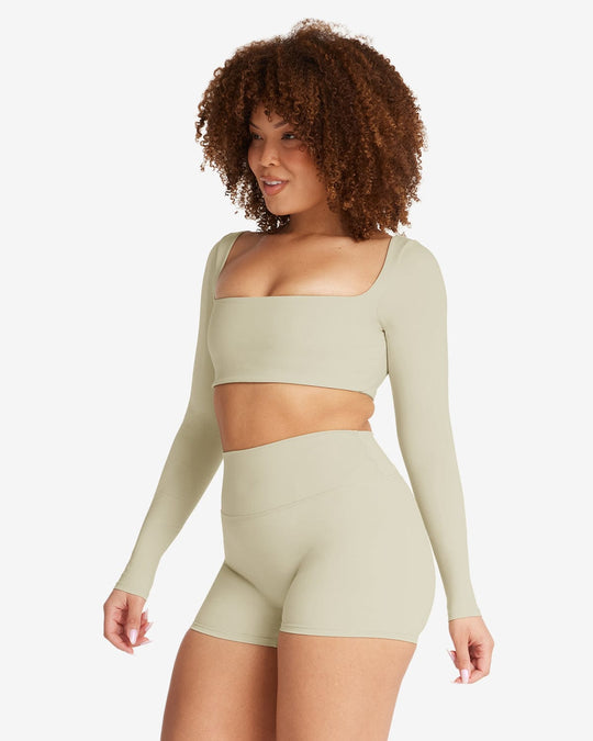 Freedom Scoop Long Sleeve Crop | Chai