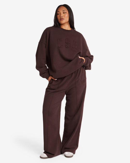 CSB Wide Leg Sweatpant | Espresso