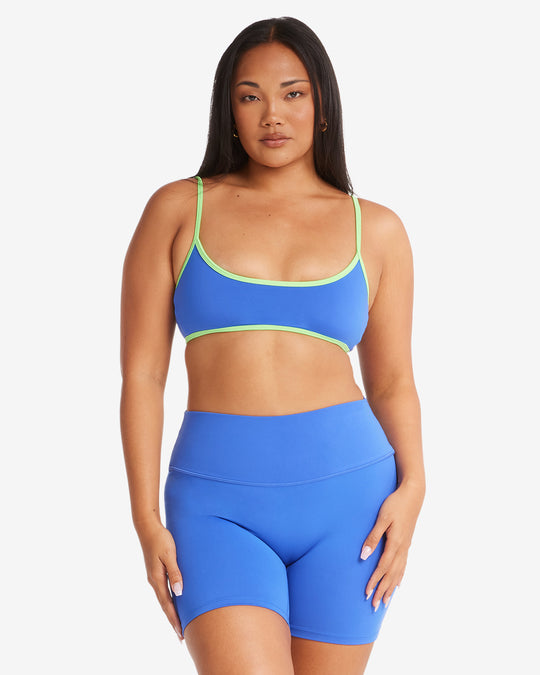 Serenity Ayla Crop | Royal/Lime