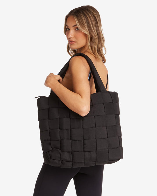 Puffer Tote Bag | Black