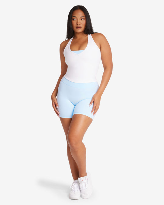 Form Invisible Scrunch Shorts 5" | Powder Blue