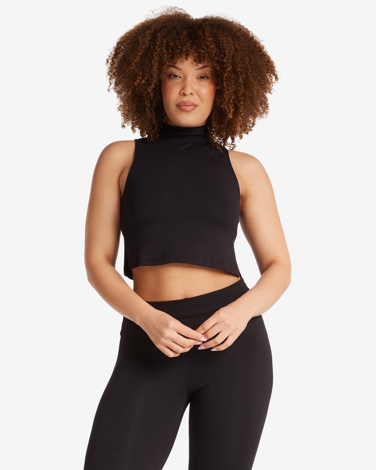 Turtle Neck Tank | Black