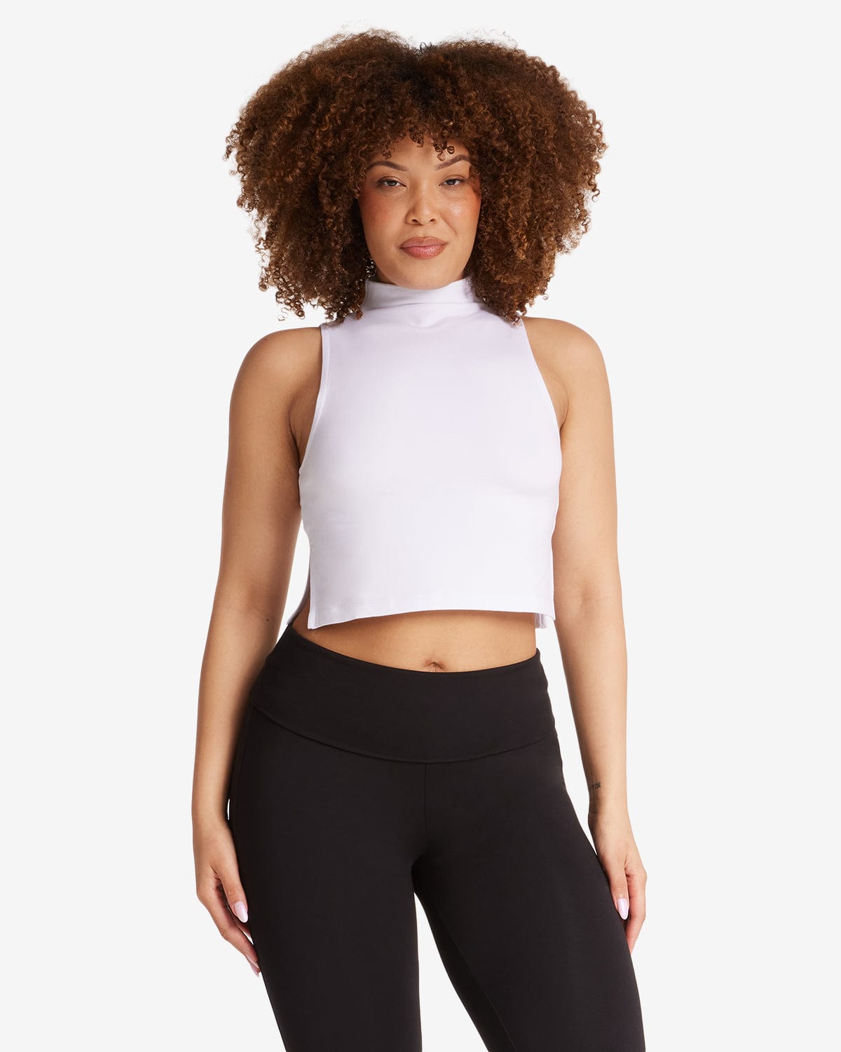 Turtle Neck Tank | White