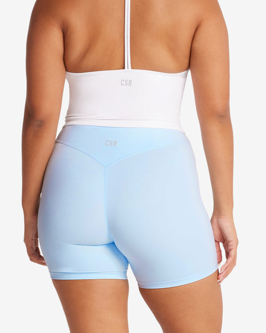 Form Invisible Scrunch Shorts 5" | Powder Blue