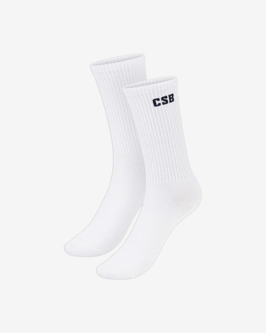 CSB Crew Socks | White