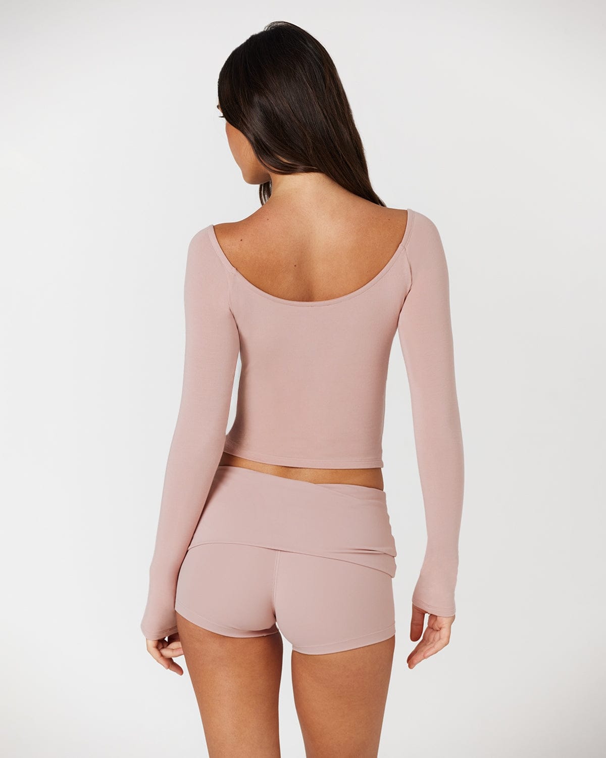 Off Shoulder Wrap Top | Dusty Pink