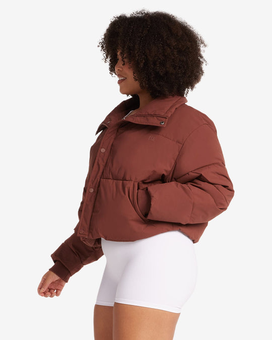 Cropped Puffer Jacket | Maple