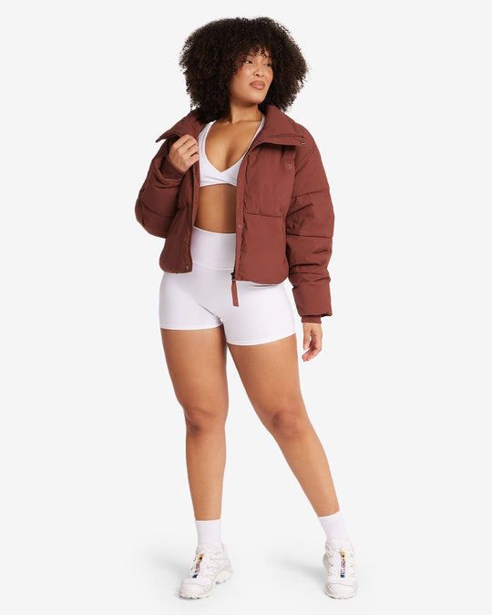 Cropped Puffer Jacket | Maple