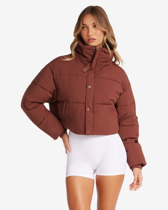 Cropped Puffer Jacket | Maple