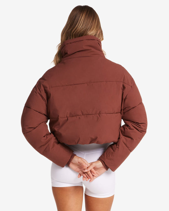 Cropped Puffer Jacket | Maple