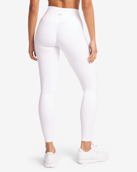 Serenity Scrunch Leggings | White