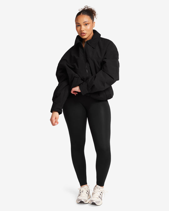 Oversized Bomber Jacket | Black