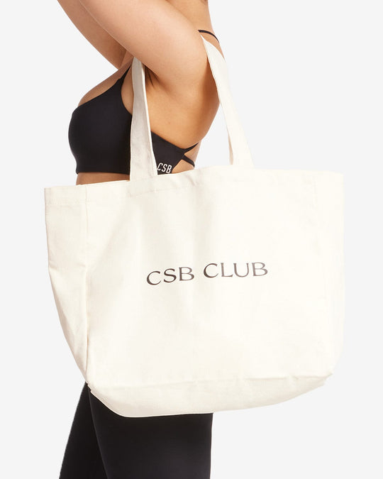 CSB Club Canvas Tote Bag | Vanilla