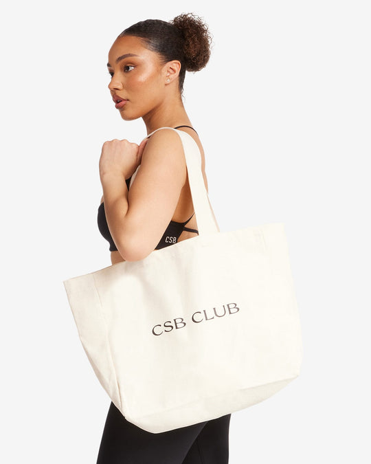 CSB Club Canvas Tote Bag | Vanilla