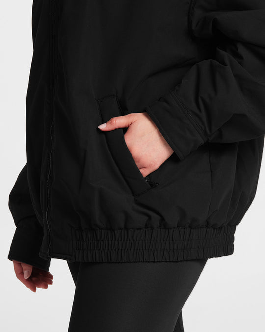 Oversized Bomber Jacket | Black