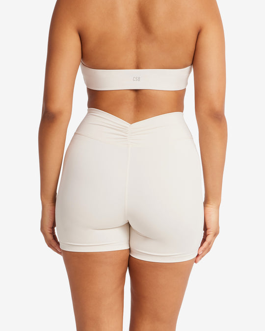 Form Gather Waist Shorts 5" | Vanilla