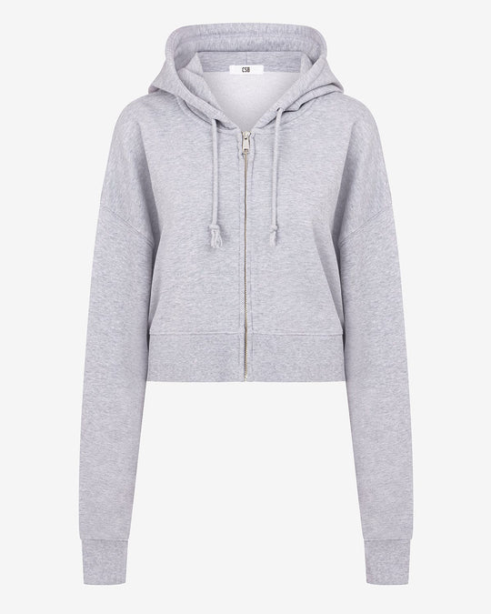 Cropped Boyfriend Zip Hoodie | Soul Marl