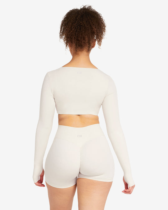 Fade Sierra Long Sleeve Crop | Vanilla