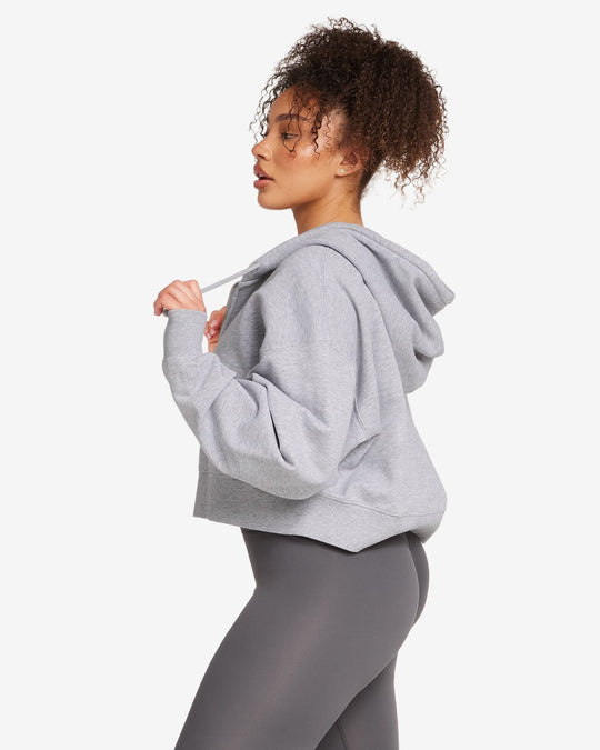 Cropped Boyfriend Zip Hoodie | Soul Marl