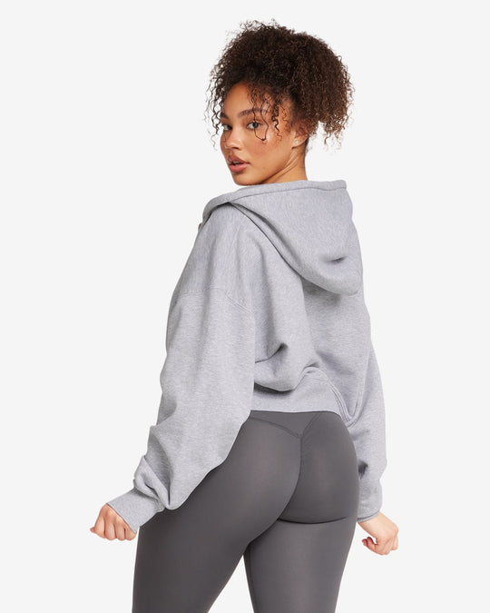 Cropped Boyfriend Zip Hoodie | Soul Marl