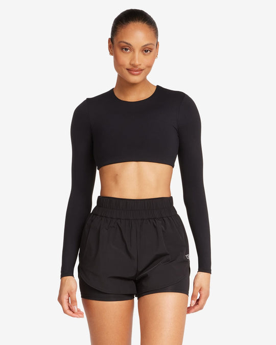 Freedom Luna Power Long Sleeve Crop | Black