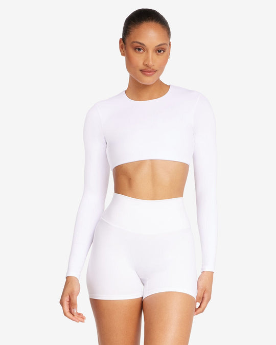 Freedom Luna Power Long Sleeve Crop | White