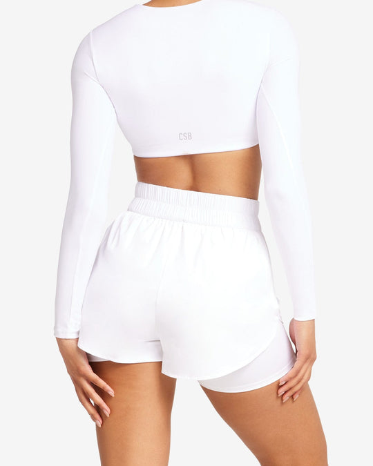 CSB Run Shorts | White