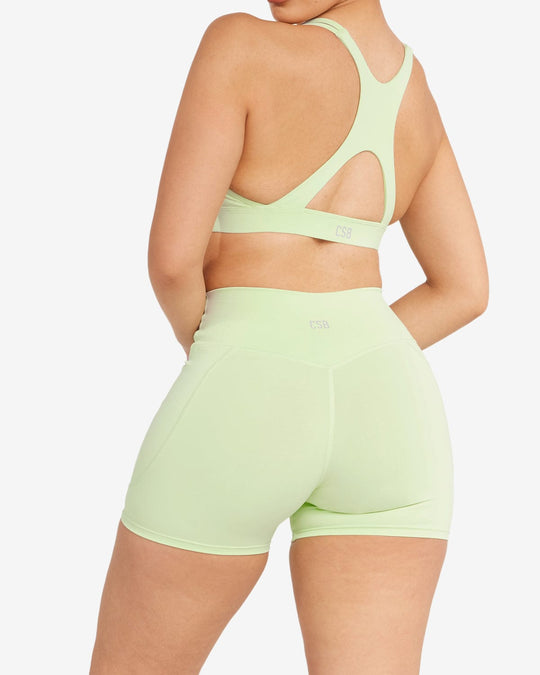 Activluxe Contour Pocket Shorts 4" | Limelight