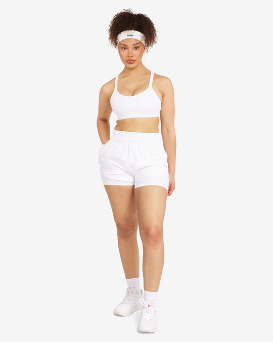 CSB Run Shorts | White