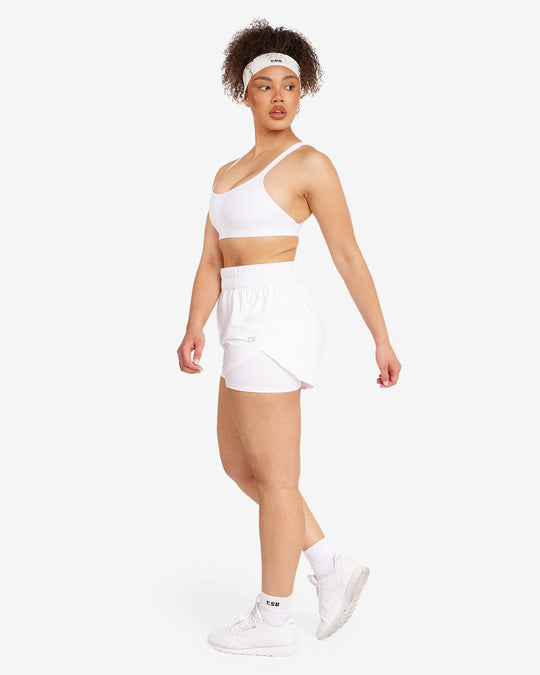 CSB Run Shorts | White