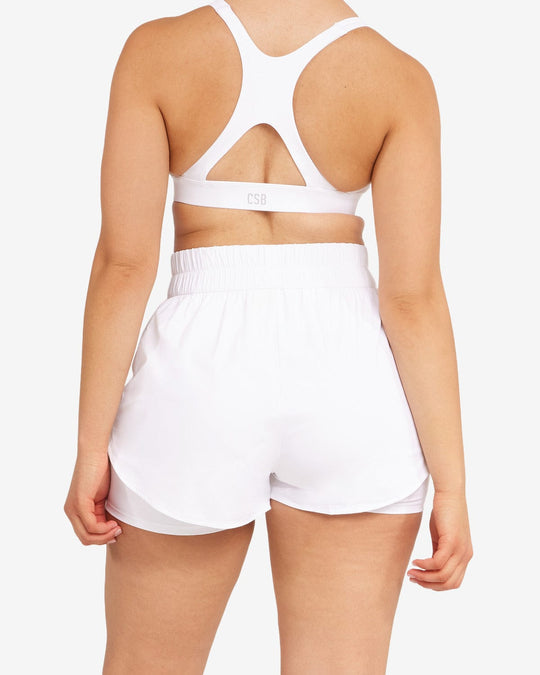 CSB Run Shorts | White