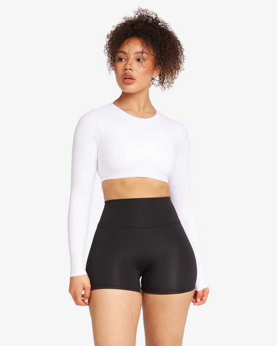 Freedom Luna Power Long Sleeve Crop | White