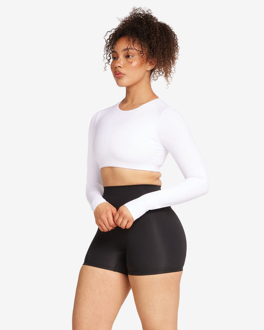 Freedom Luna Power Long Sleeve Crop | White