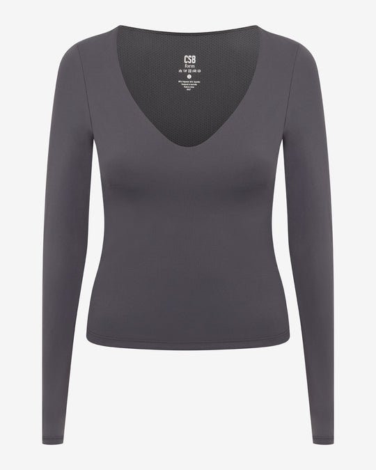 Form Alina Long Sleeve Top | Charcoal