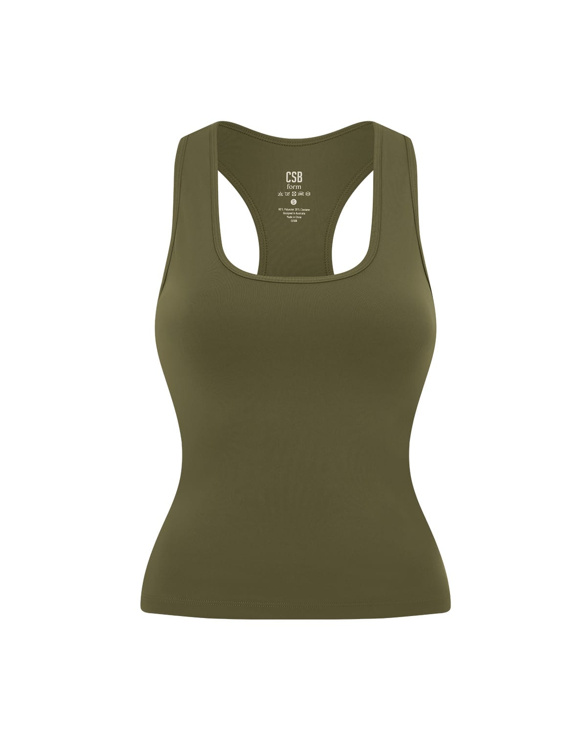 Form Wide Strap Scoop Tank | Deep Green