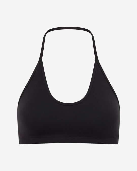 Halter Neck Crop | Black