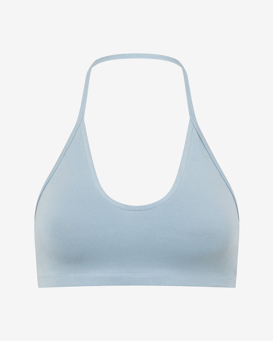 Halter Neck Crop | Dusty Blue