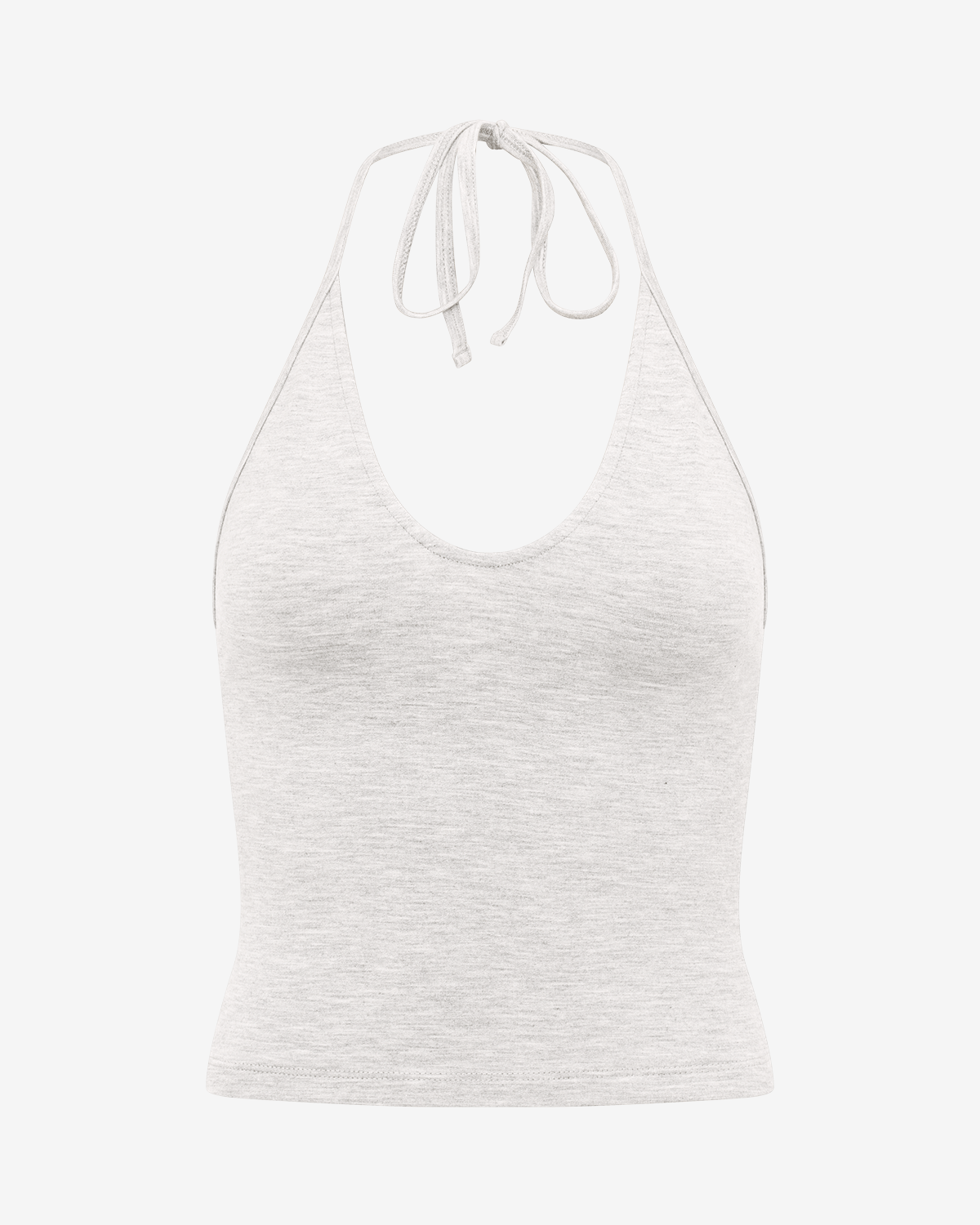 Halter Tie Tank | Light Grey
