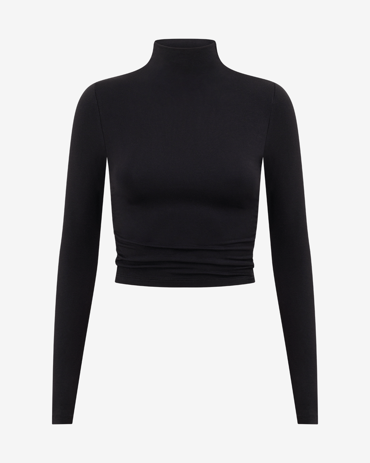 Long Sleeve Turtle Neck Top | Black