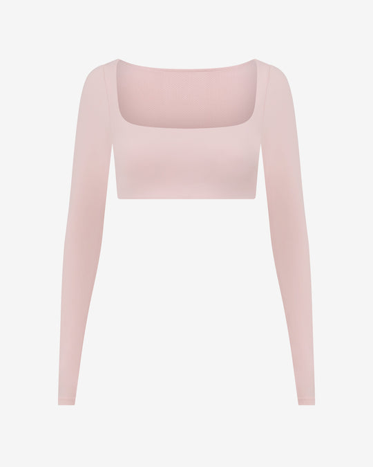 Freedom Scoop Long Sleeve Crop | Blush