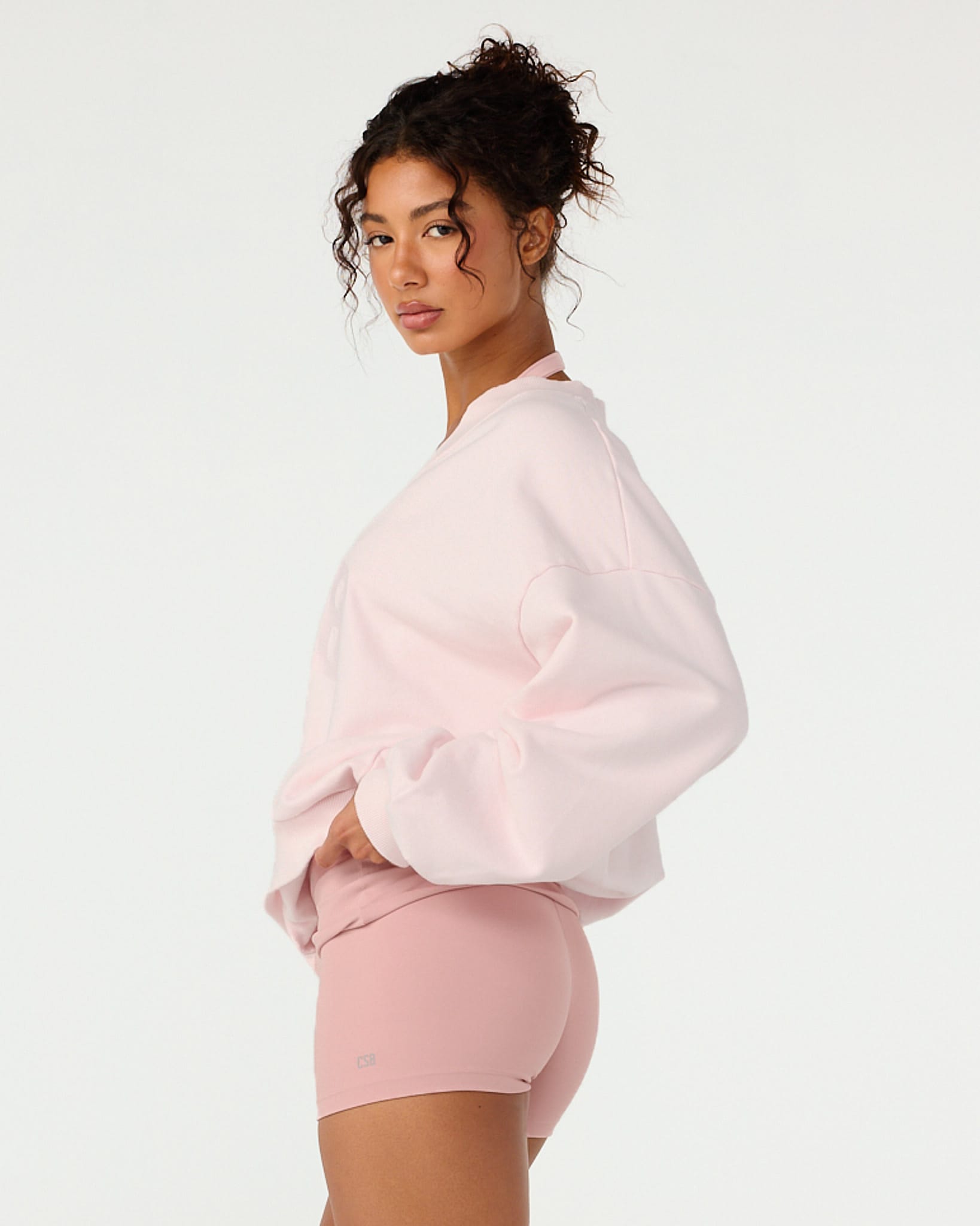 CSB V Neck Sweat | Baby Pink