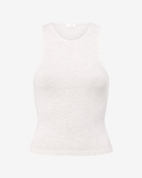 Longline High Neck Tank | Oat